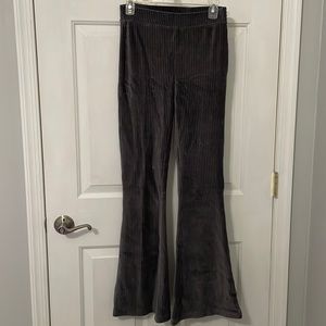 Aerie Groove-On Velour High Waisted Flare Pant